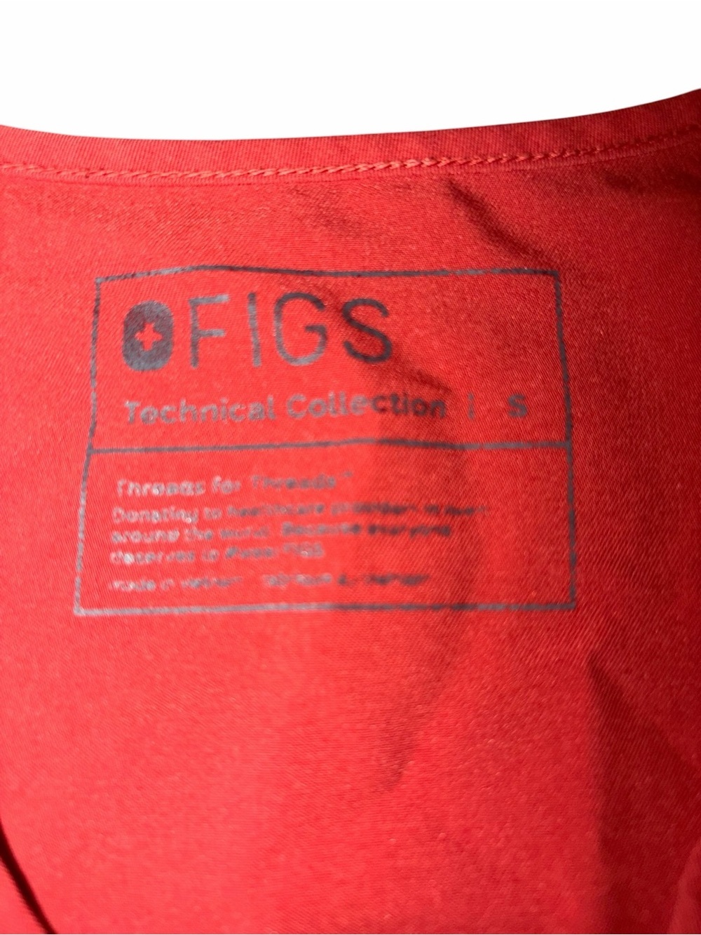 EUC Figs Women’s Casma Three Pocket Top in Clay Small Limited Edition Coral - Picture 3 of 5
